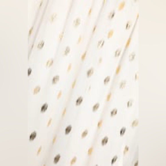 Lulu’s Cause to Celebrate White & Gold Dot Ruffled Tiered MIDI Dress Size M - Picture 5 of 8